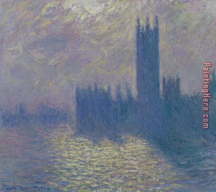 Claude Monet The Houses of Parliament Stormy Sky